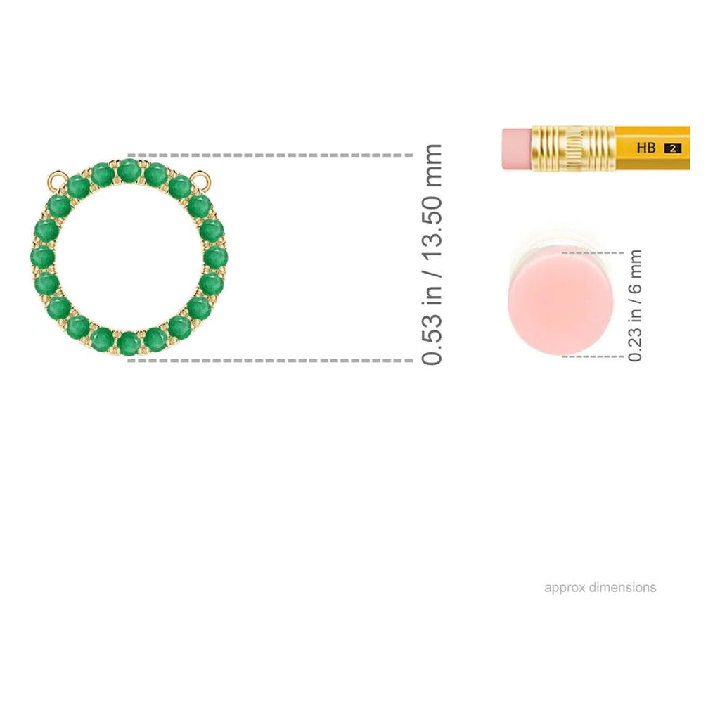 Emerald Pendant Necklace in 14K Yellow Gold T700479