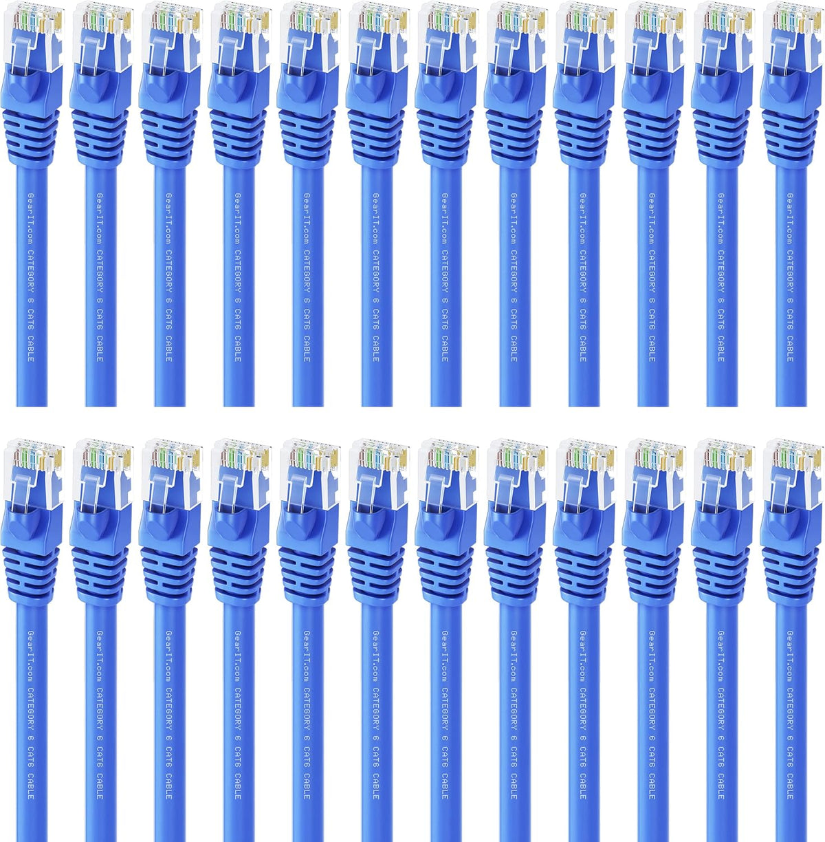 Cat 6 Ethernet Cable 5 ft 24-Pack Blue Z465