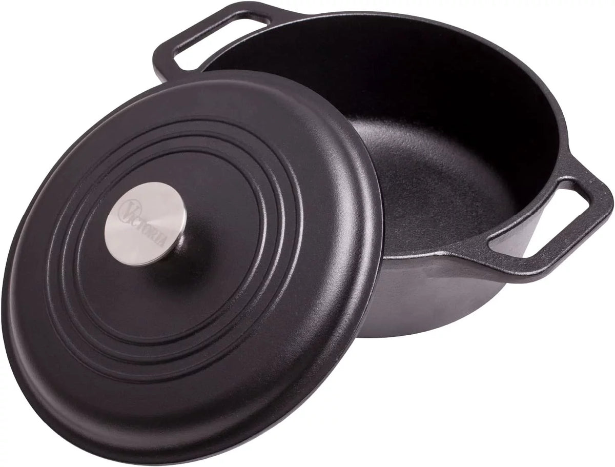 4-Quart Cast Iron Dutch Oven with Lid and Dual Loop Handles T7311