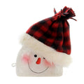 Lighted Snowman with Cap Glass N886