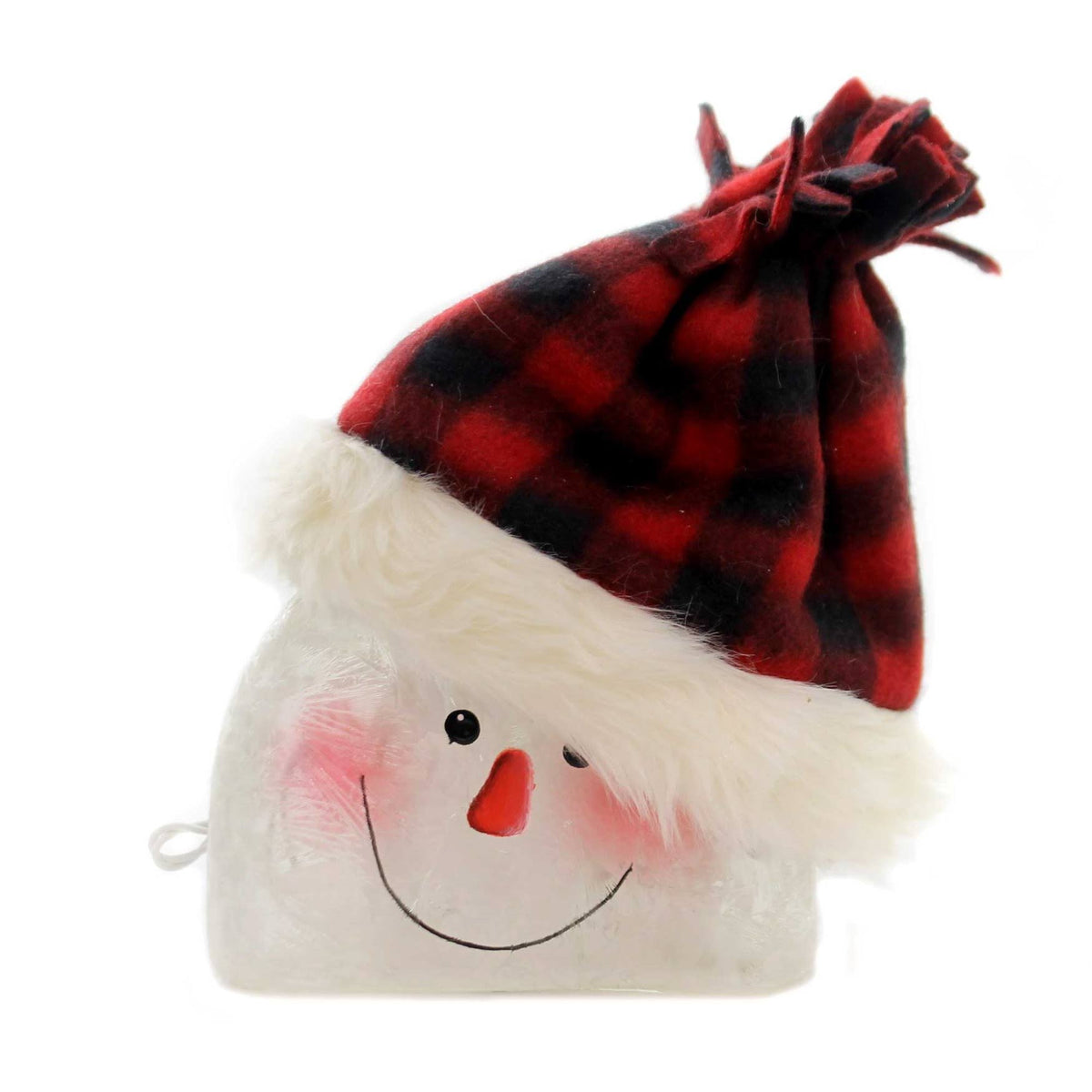 Lighted Snowman with Cap Glass N886