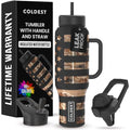 40 oz Stainless Steel Tumbler with Handle and Straw Y647544