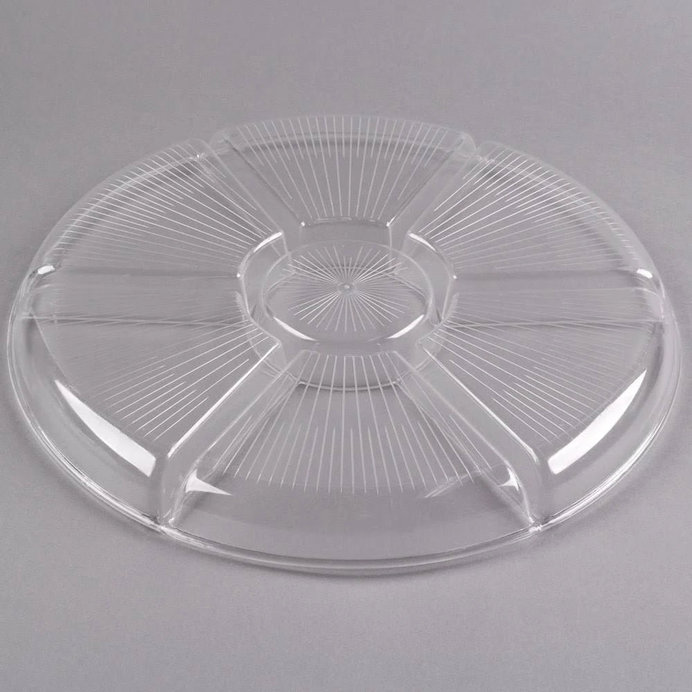 Clear Plastic 7-Compartment Tray - 12/Case F952