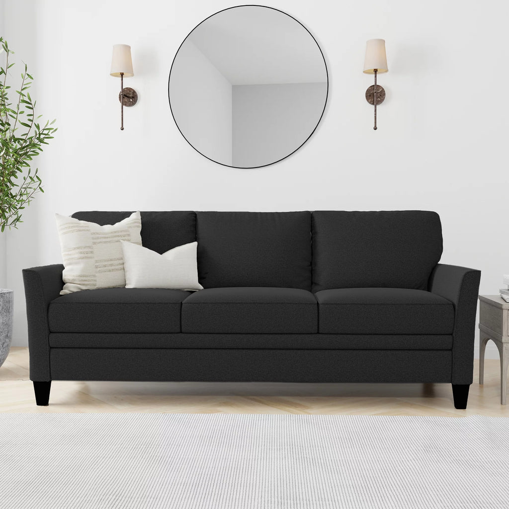 Black 3 Seat Sofa Q77847