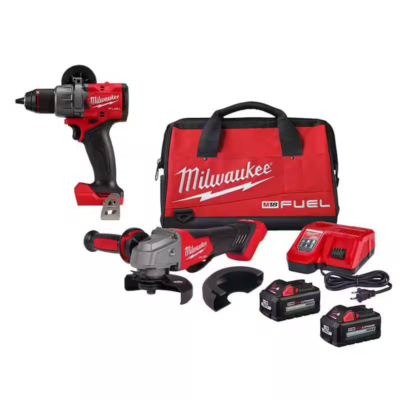 18V Lithium-Ion Brushless Cordless 4-1/2 in./5 in. Grinder and Hammer Drill D7832