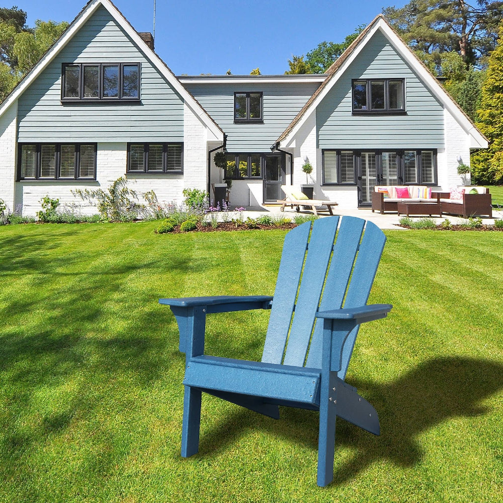 Grey Plastic Outdoor Adirondack Chair Y472