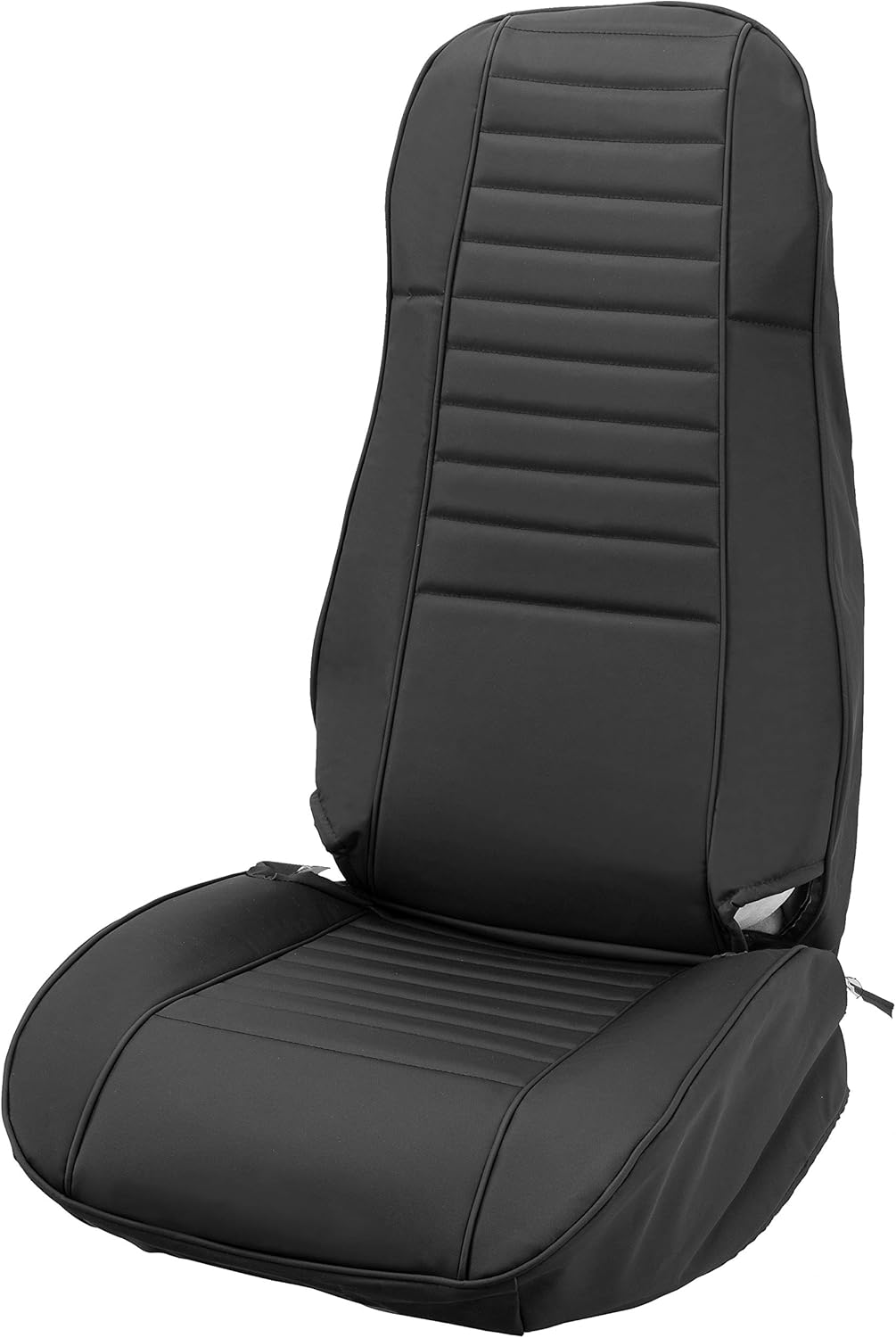 Black Faux Leather Seat Covers for Front High-Back Bucket Seats & Rear Bench Seat K531952
