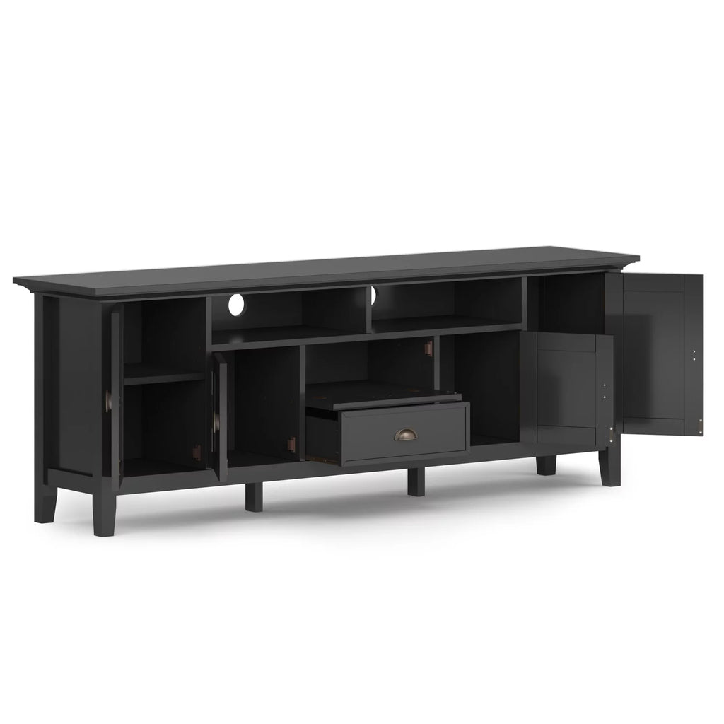Black Wood 72 inch TV Media Stand C70715