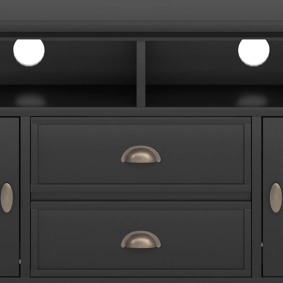 Black Wood 72 inch TV Media Stand C70715