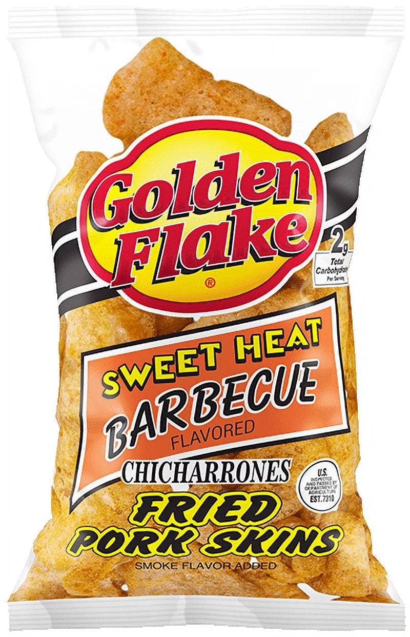 Sweet Heat Barbecue Flavored Fried Pork Skins 3 oz. Bag (3 Bags) W123012