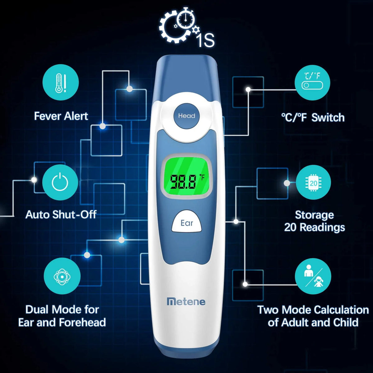 Forehead and Ear Thermometer C3491