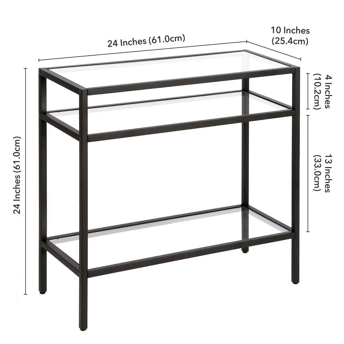 24" Wide Rectangular Side Table A184
