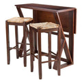 Harrington Drop Leaf High Table with 2 Rush Seat Stools - 3 Piece Q899