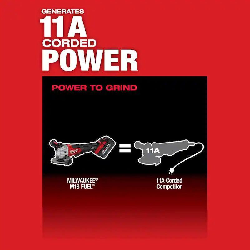 18V Lithium-Ion Brushless Cordless 4-1/2 in./5 in. Grinder and Hammer Drill D7832