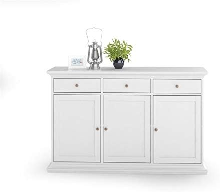 White 3 Door 3 Drawer Sideboard Cabinet V247