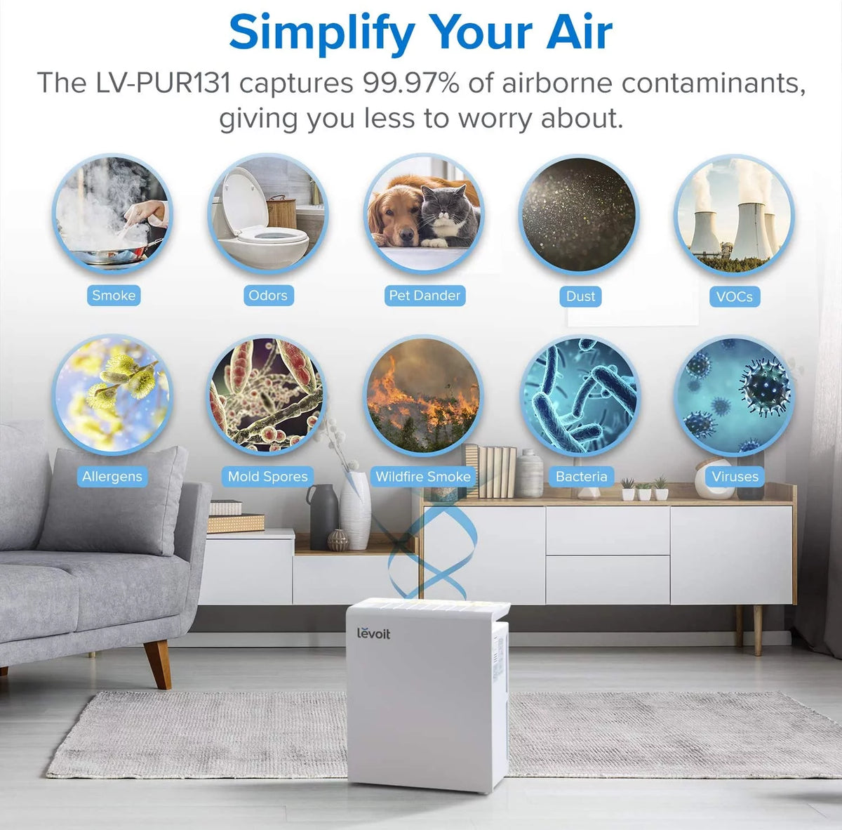 True HEPA Air Purifier with Auto Mode and Timer F186