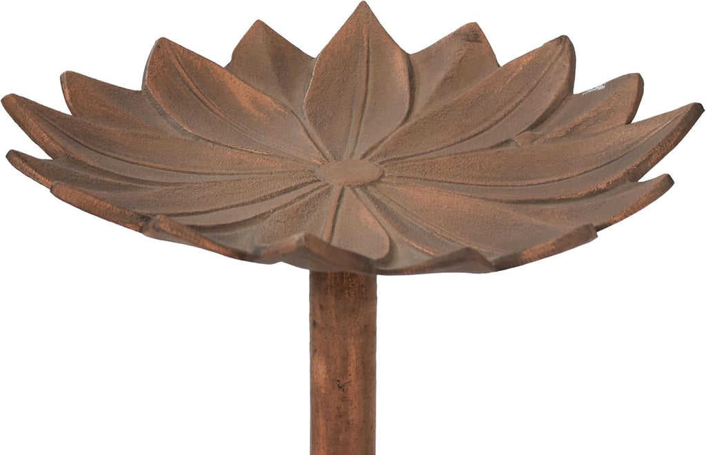 Copper Patina Cast Aluminum Bird Bath A613
