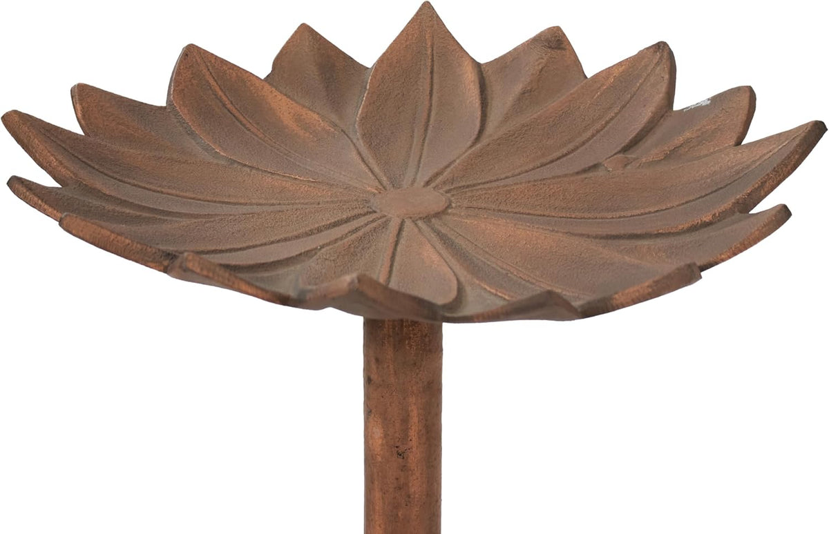 Copper Patina Cast Aluminum Bird Bath A613