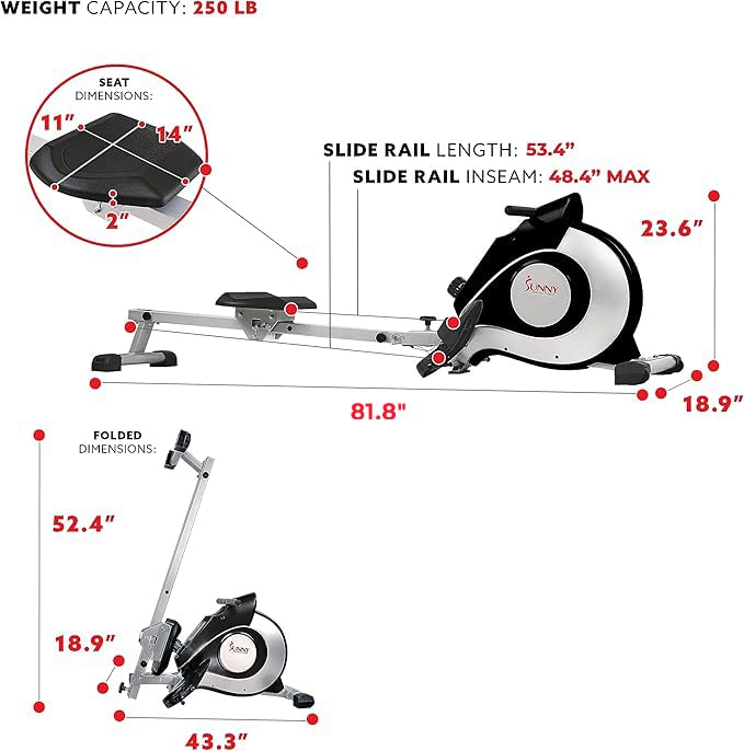 Magnetic Rowing Machine with 8-Level Resistance D752