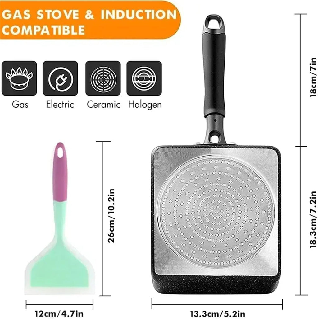 Nonstick Square Tamagoyaki Pan with Lid R740