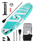 10' Green Inflatable Paddle Board with Carry Bag D135