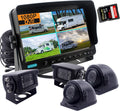 9 inch 1080P Backup Camera System with DVR Recorder, Quad Split Screen, Car Monitor + 2X Waterproof Reversing Cameras + 2X Safety Sides Camera Z4514
