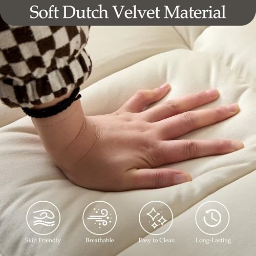 Light Grey Velvet Convertible Sleeper Sofa Couch Bed with USB Z43466