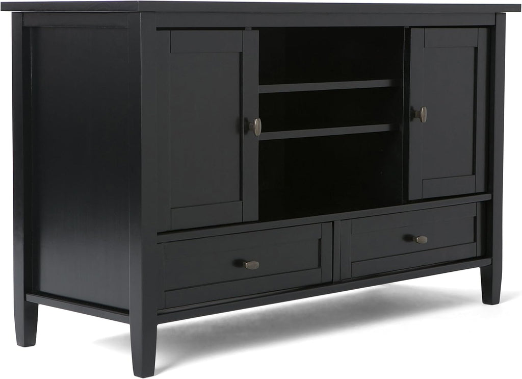 47 inch Wide Rustic Natural Aged Brown Solid Wood TV Media Stand S42619