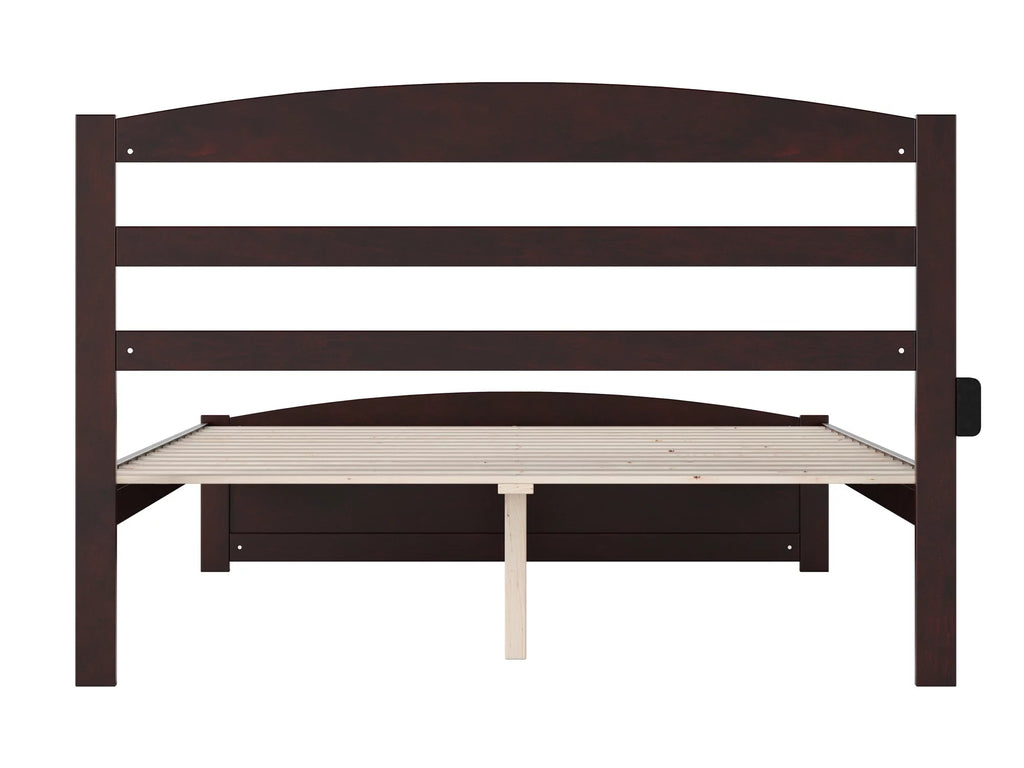 Queen Wood Platform Bed Frame with Headboard and Footboard O6704