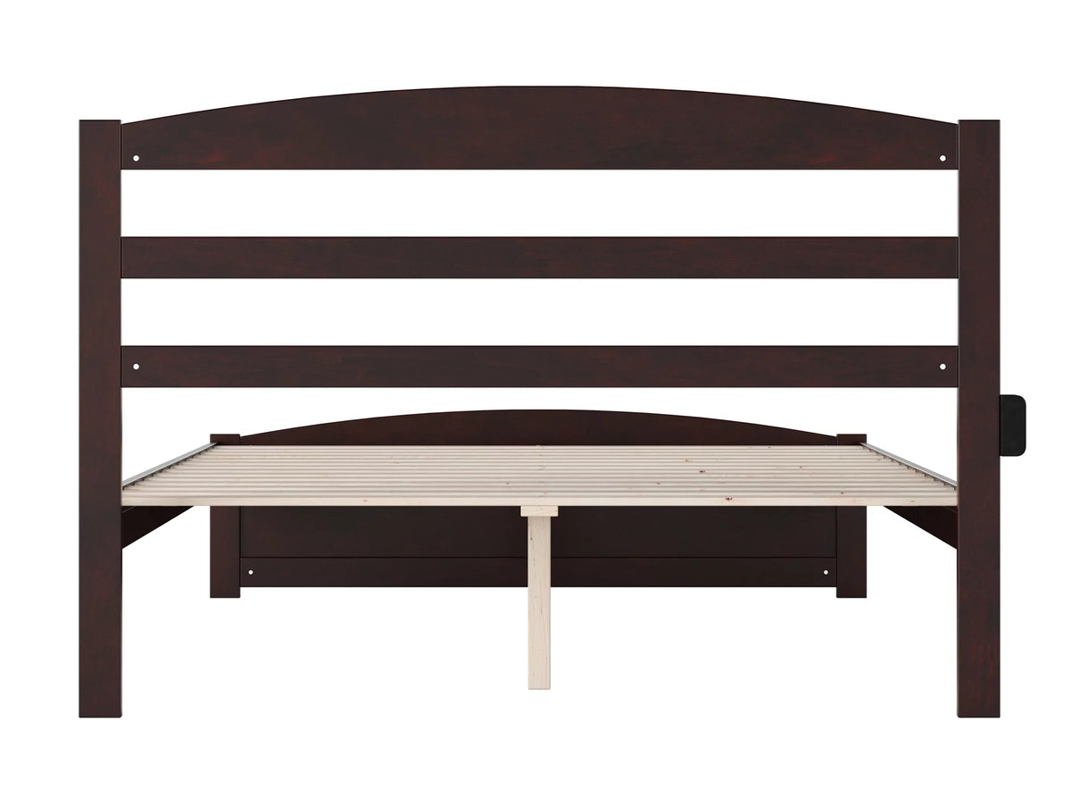 Queen Wood Platform Bed Frame with Headboard and Footboard O6704
