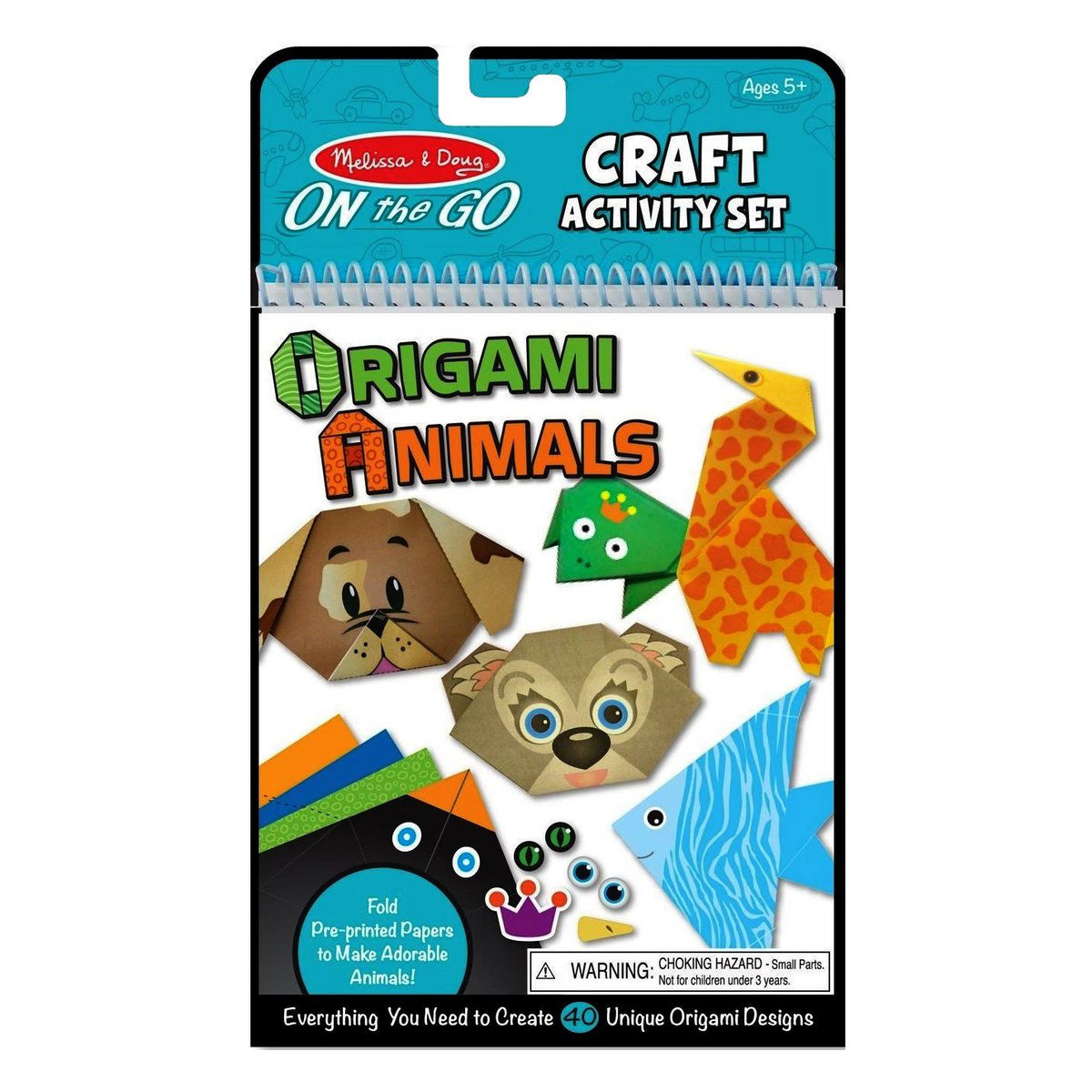 Origami Animals Craft Activity Set with 38 Stickers and 40 Origami Papers I264