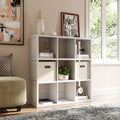 Solid Wood 9 Cube Storage Organizer White W792