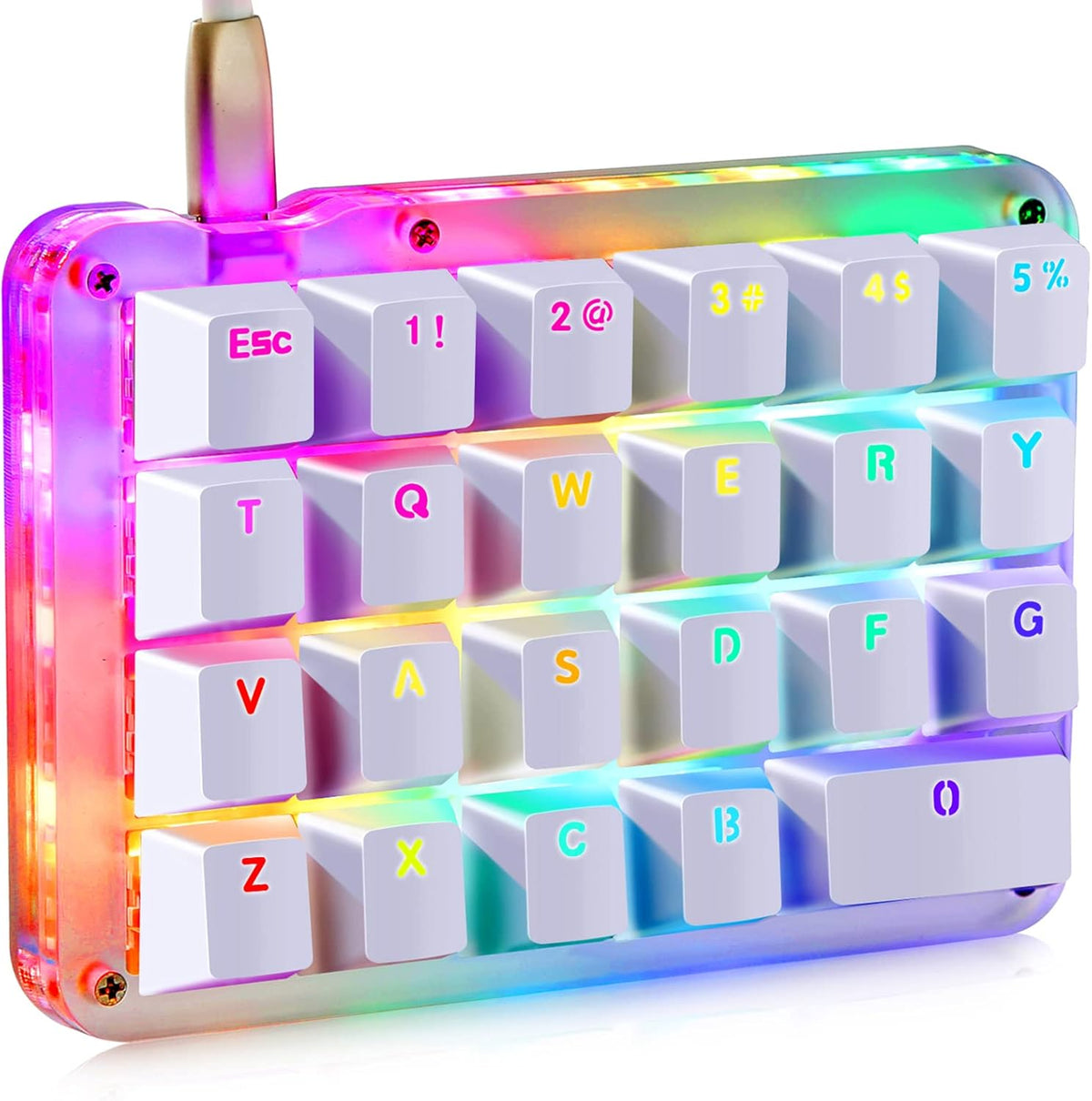 One Handed Macro Mechanical Keyboard 23 Keys Red Switches R2610