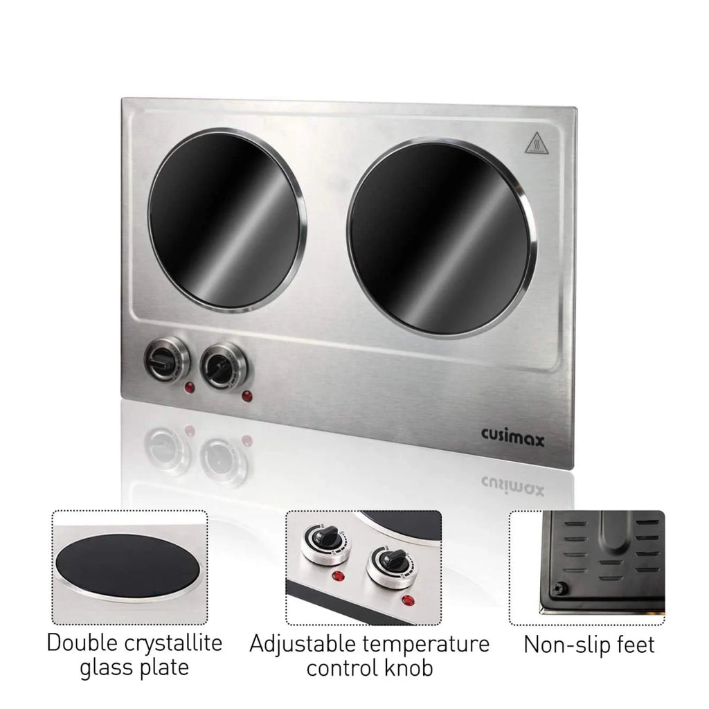 1800W Infrared Double Burner Electric Hot Plate Y1967