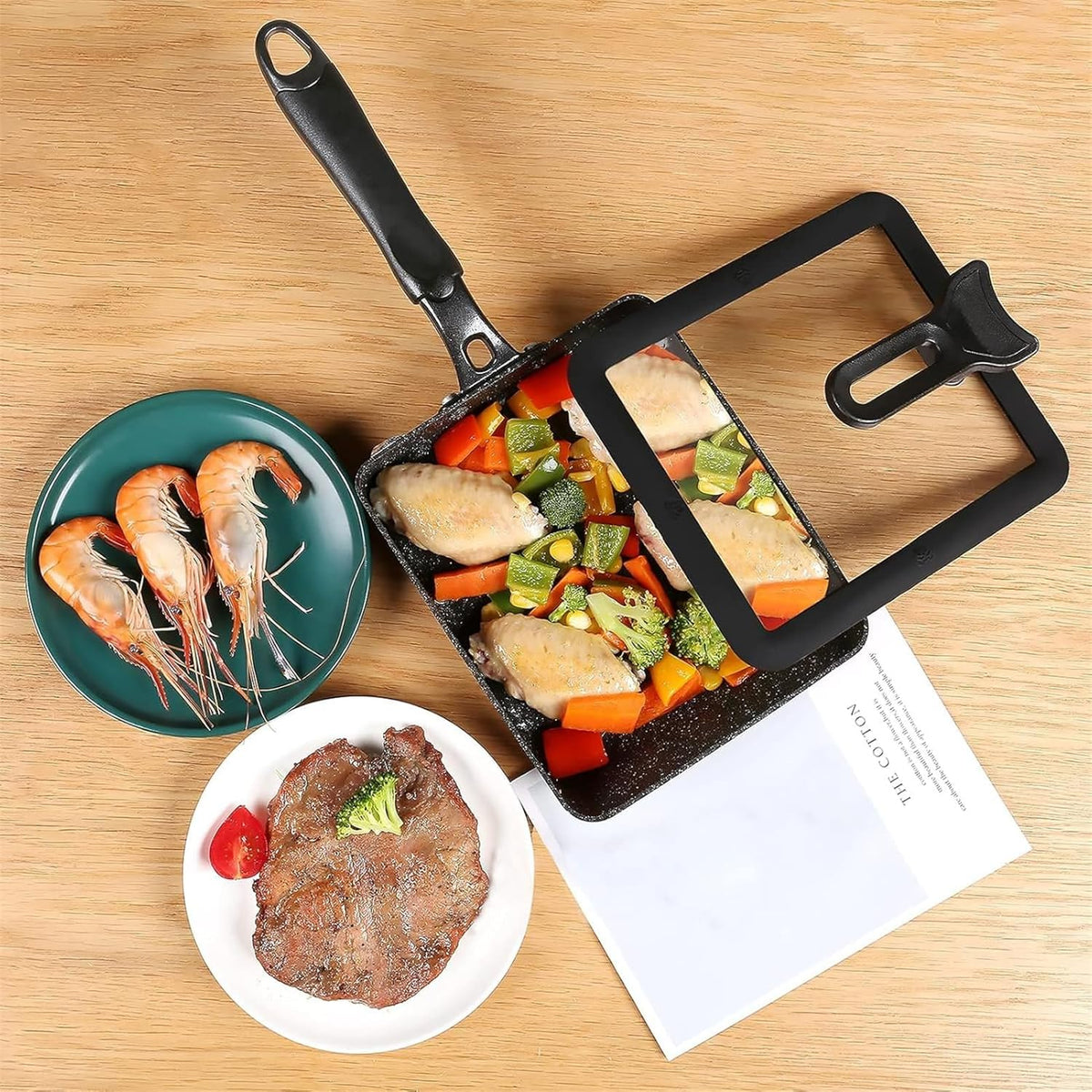 Nonstick Square Tamagoyaki Pan with Lid R740