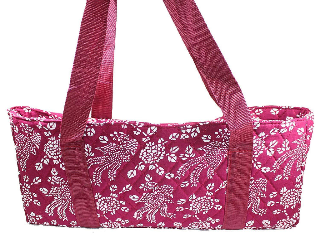 Violet Red Mahjong Set with 4 Color Pushers and Soft Bag Z175