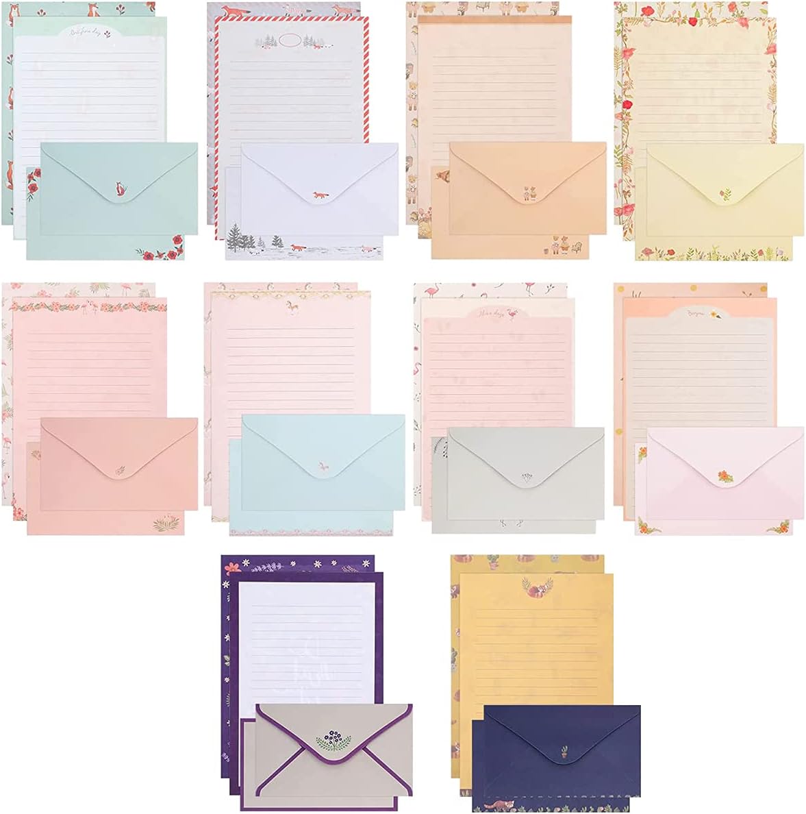 90PCS Stationery Paper and Envelopes Set M1233