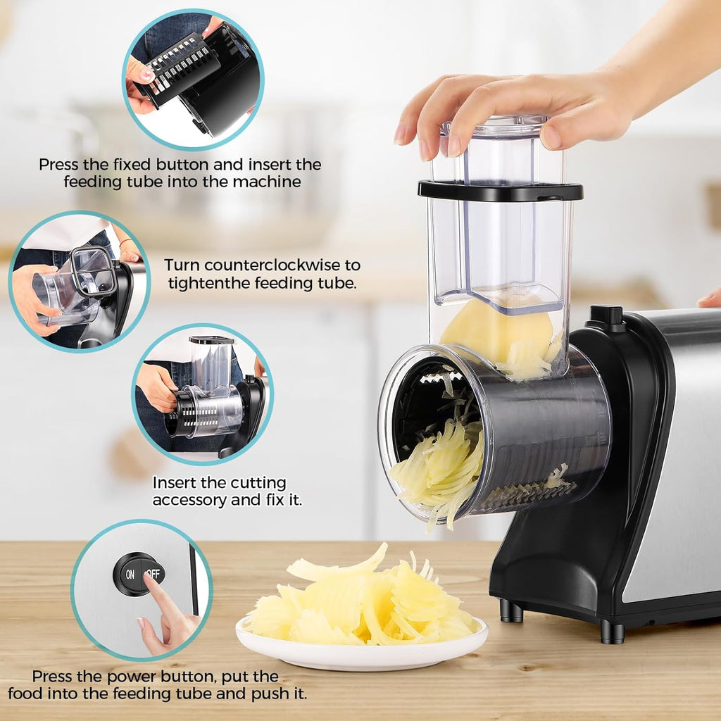 250W Electric Cheese Grater with 5 Attachments U21407