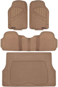 All Weather Rubber Car Floor Mats with Cargo Liner Full Set R12377