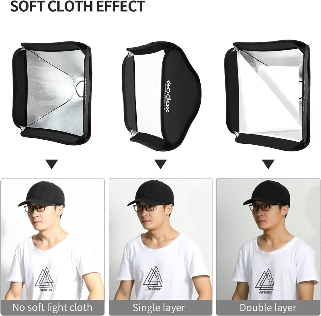 Foldable Flash Softbox Kit with Grid and Carrying Case G17085