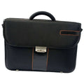 Large Flapover Briefcase - Black W255