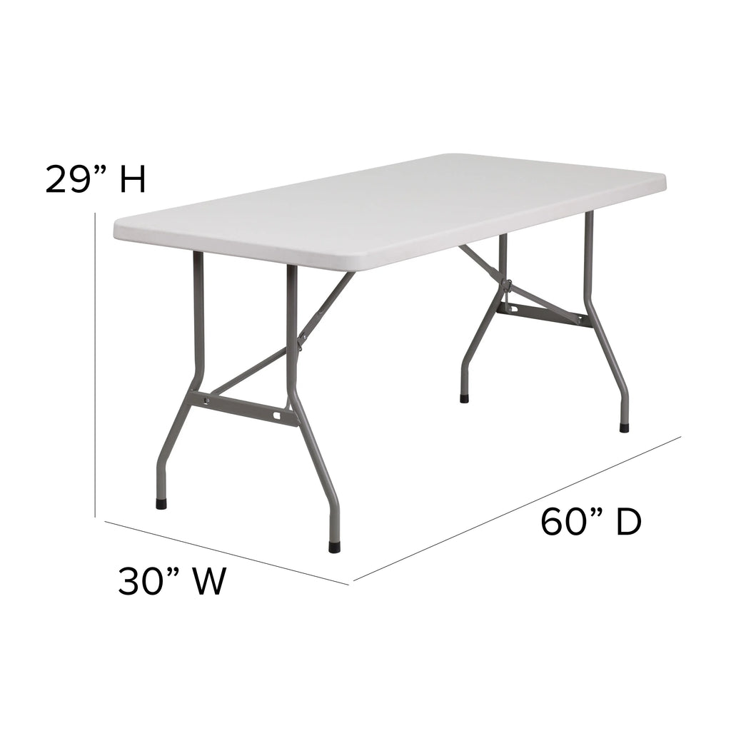 Granite White Plastic Folding Table M961353