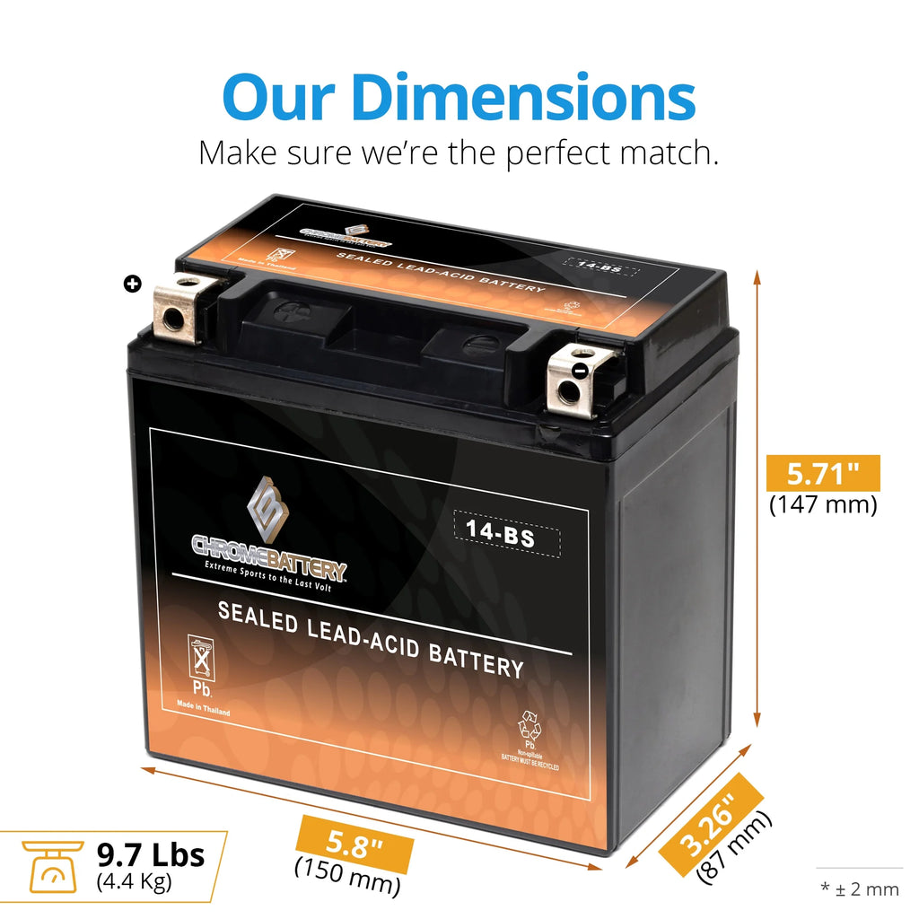 ATV Battery Ytx14-Bs P590