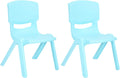 Yellow Stackable Plastic Kids Learning Chairs, 2-Pack D790