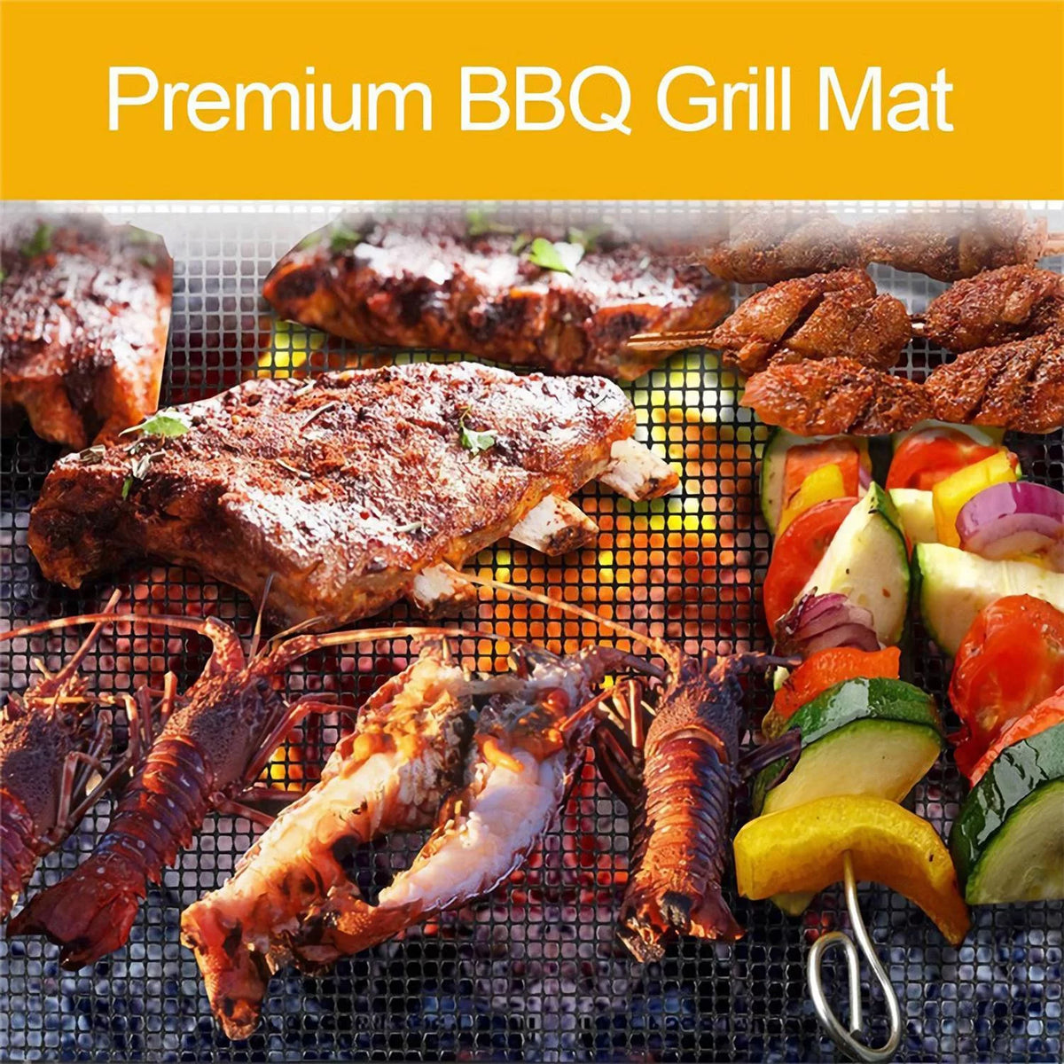 Portable Charcoal Grill with Non-Stick Grill Mat J86381