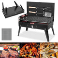 Portable Charcoal Grill with Non-Stick Grill Mat J86381