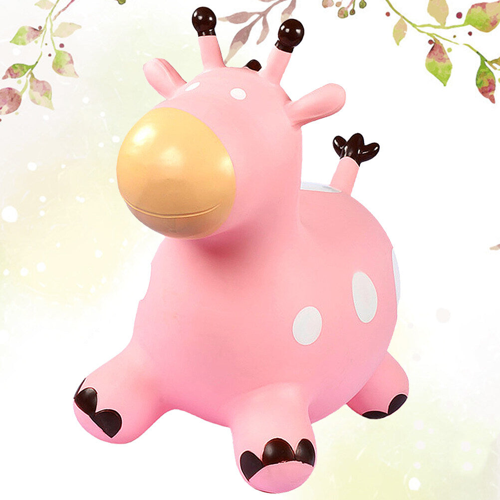 Inflatable Jumping Horse Toy with Air Pump (Pink) T42129
