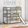 Gray Wood Triple Bunk Bed A600902