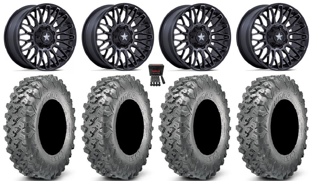 15" Black Wheels and Tires U81487