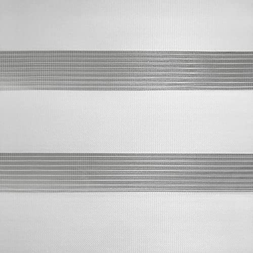 White 27" x 72" Cordless Zebra Shades T29968